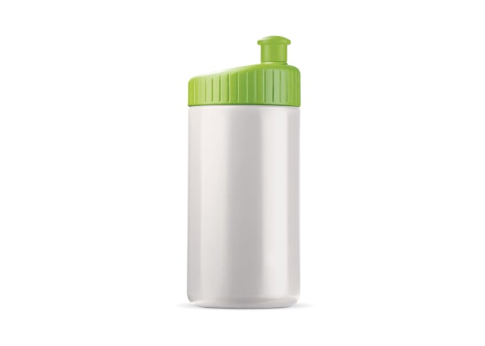 Gourde publicitaire sport Design 500 ml Blanc et Vert clair